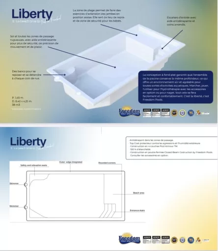 NOUVEAUTE 2025 PISCINE LIBERTY AVEC PLAGE